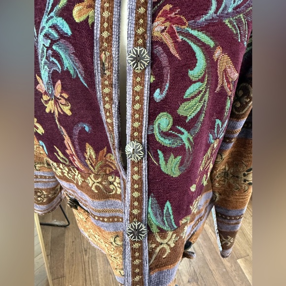 Vintage Sag Harbor Multicolor Tapestry Floral Blazer - Picture 3 of 9